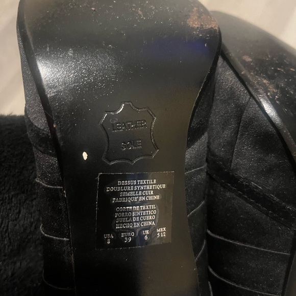 Zara Black Slingback kitten Heels with Bow - Picture 9 of 10